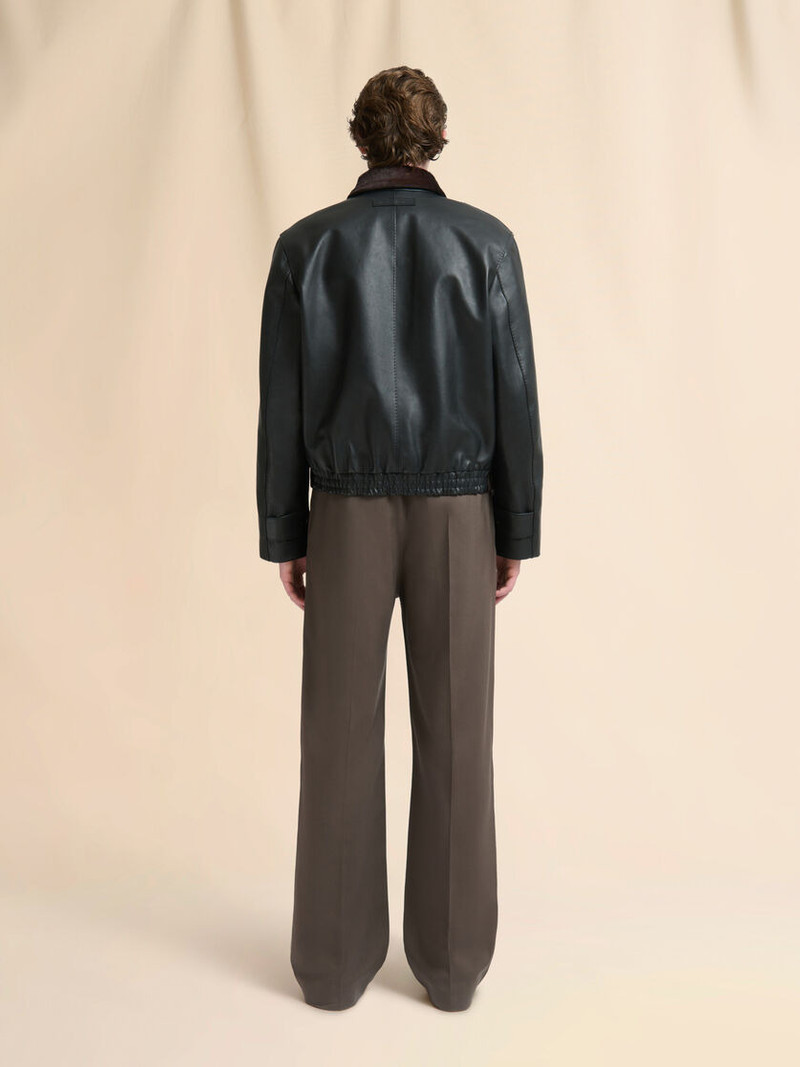 BLACK LEATHER AND PONY HAIR JACKET 3