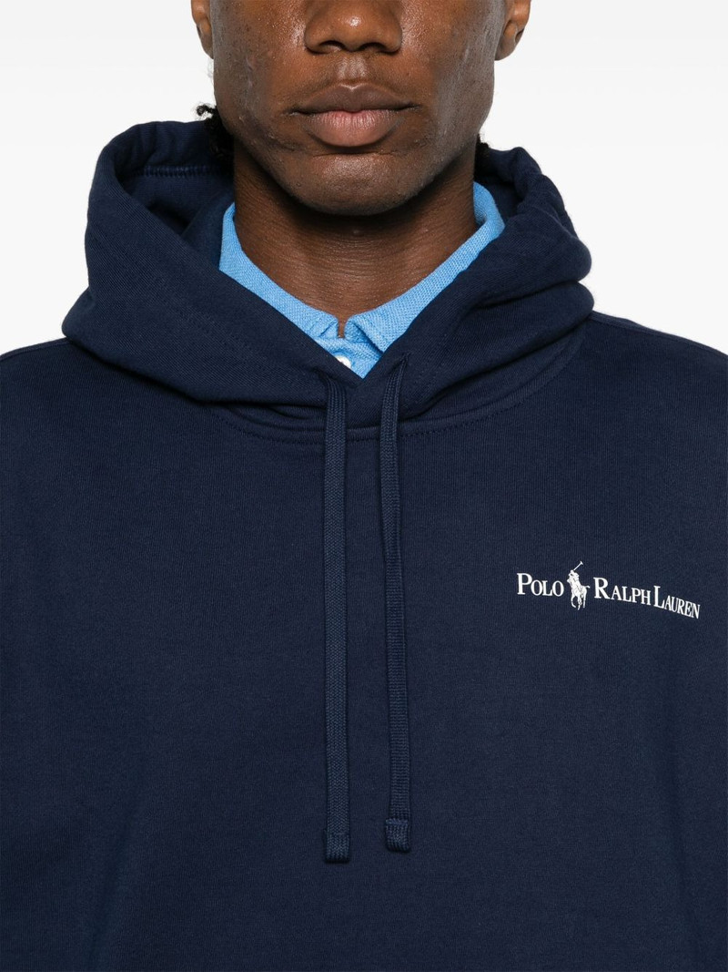 logo-print drawstring hoodie 5