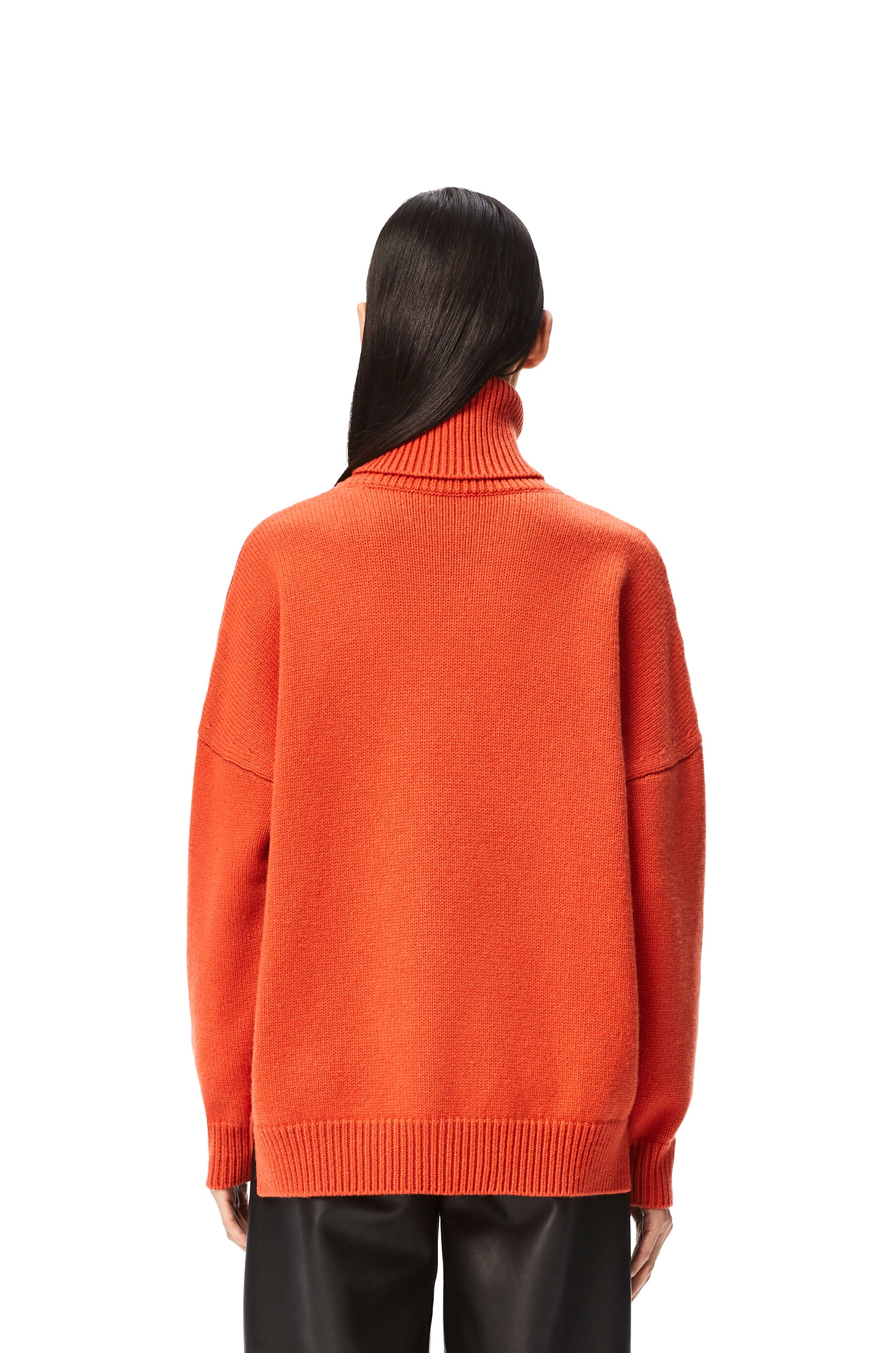 Anagram embroidered turtleneck sweater in cashmere - 4