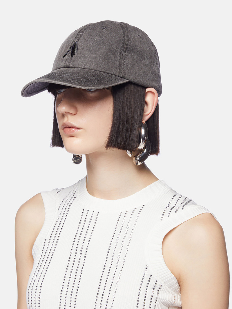 THE ATTICO FADED BLACK BASEBALL HAT outlook