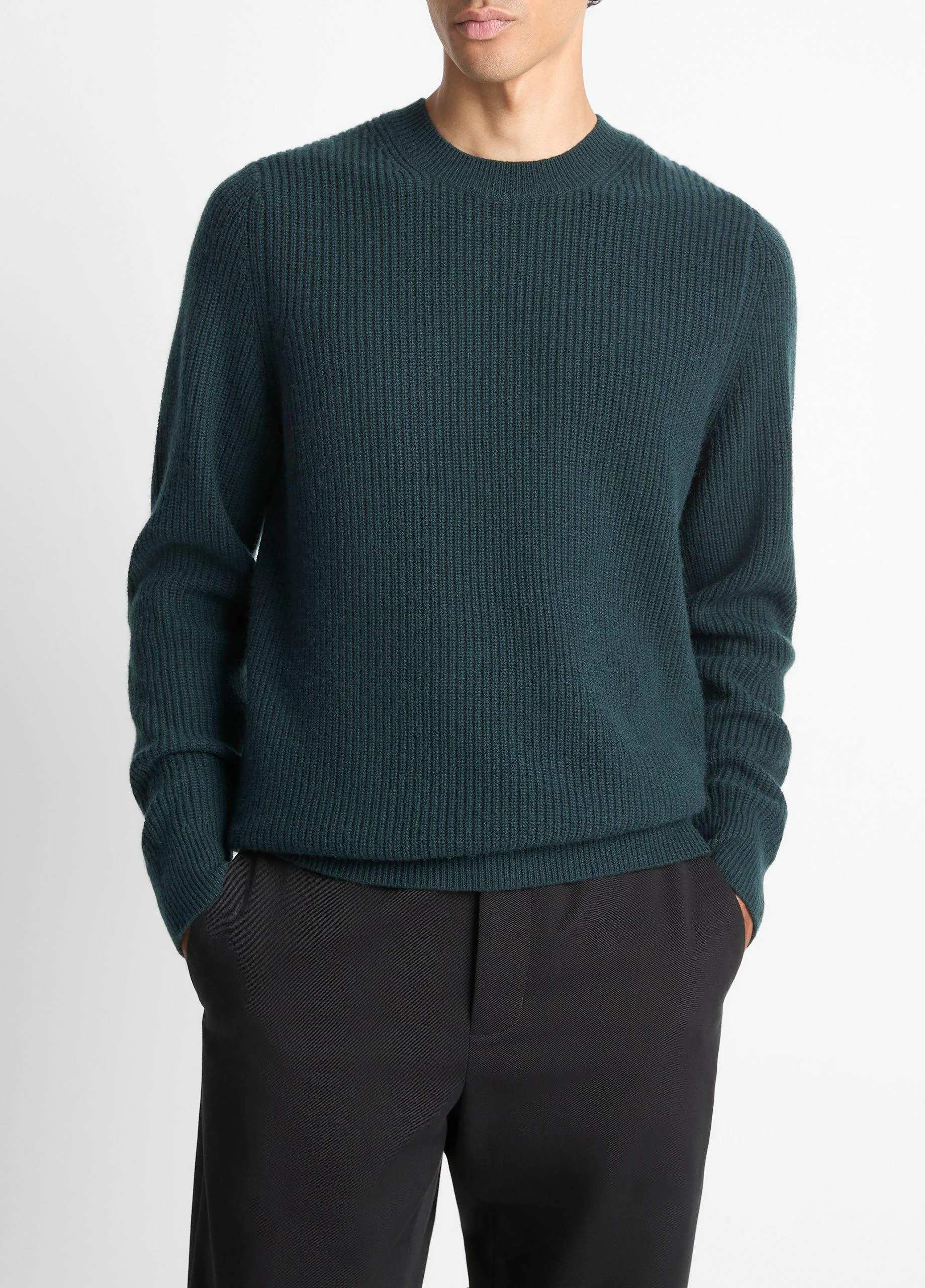 Shaker Wool-Cashmere Sweater - 1