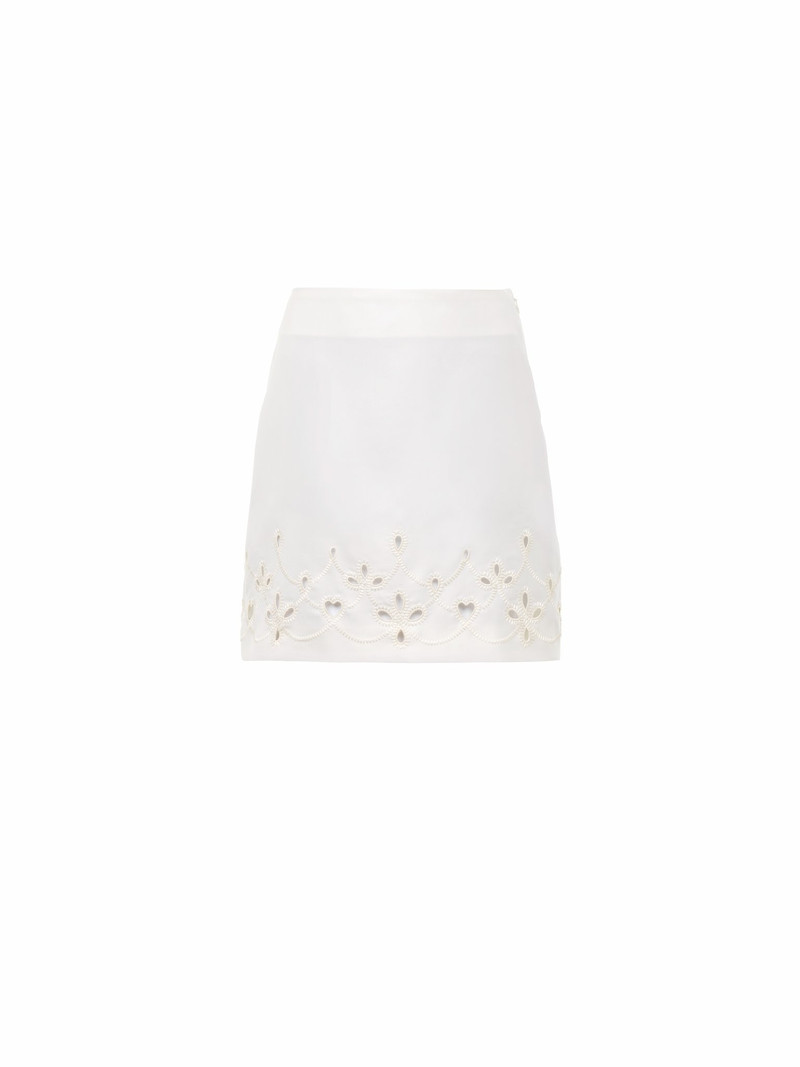 EMBROIDERED A-LINE MINI SKIRT 1
