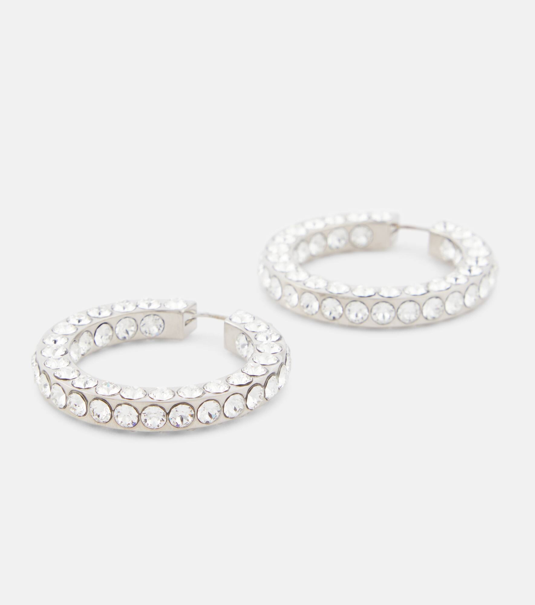 Jahleel large crystal-embellished hoop earrings - 4