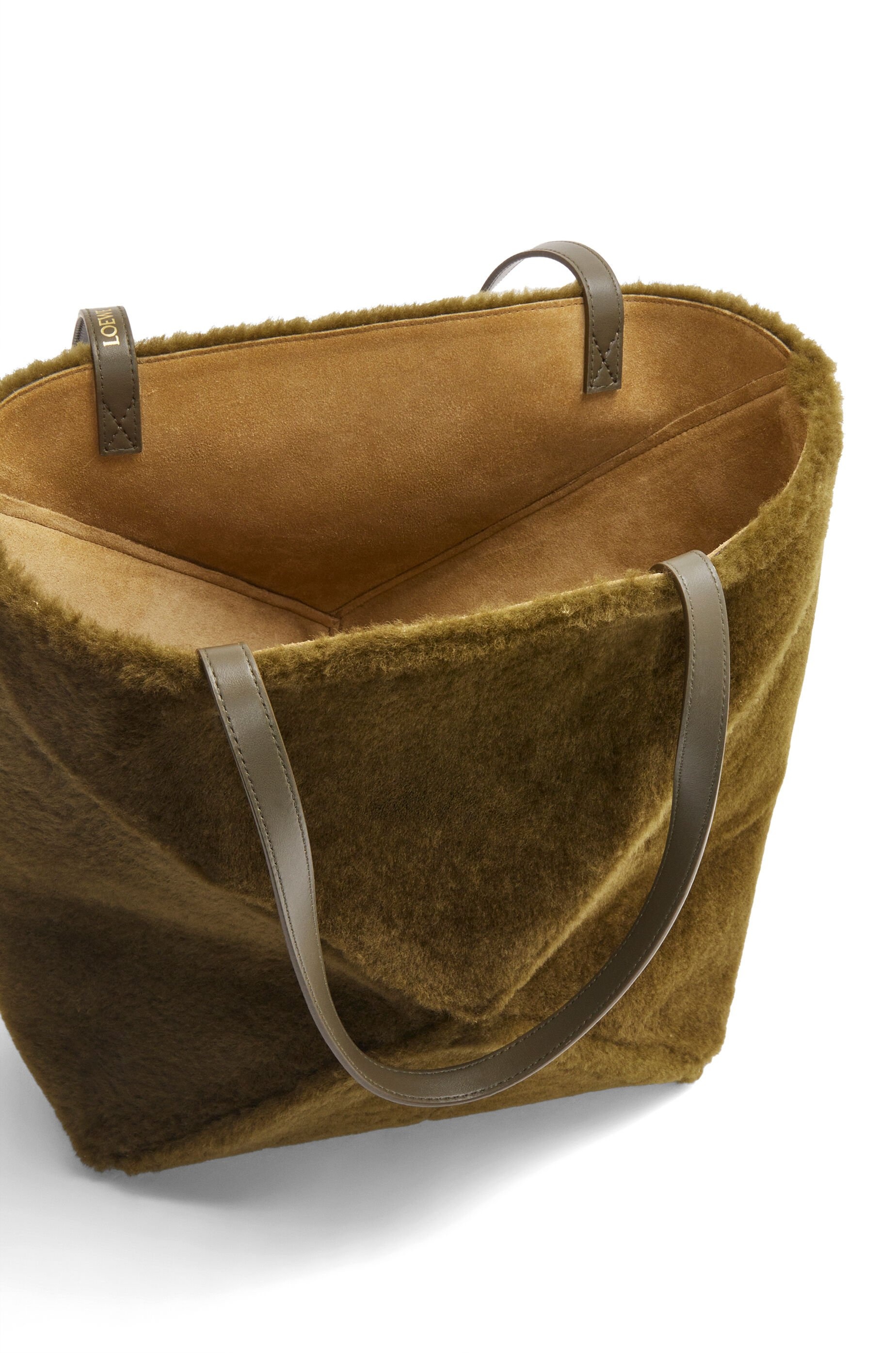 Puzzle Fold Tote in shearling - 9