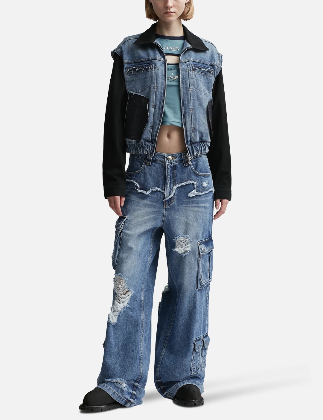 [ANDERSSON BELL]★JAMIE COATED DENIM BOMBER JACKET Andersson Bell - Jamie Coated Denim Bomber Jacket | HBX