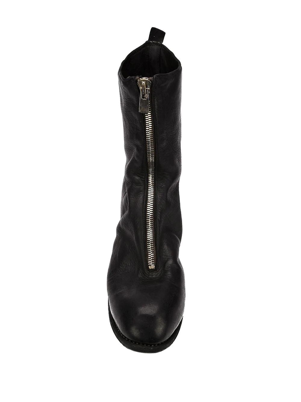 distressed zip-up boots - 4