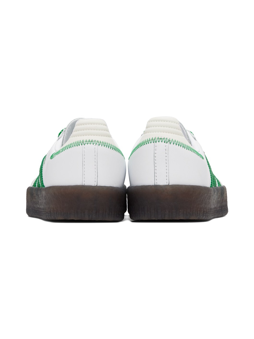 White & Green Sambae Sneakers - 2