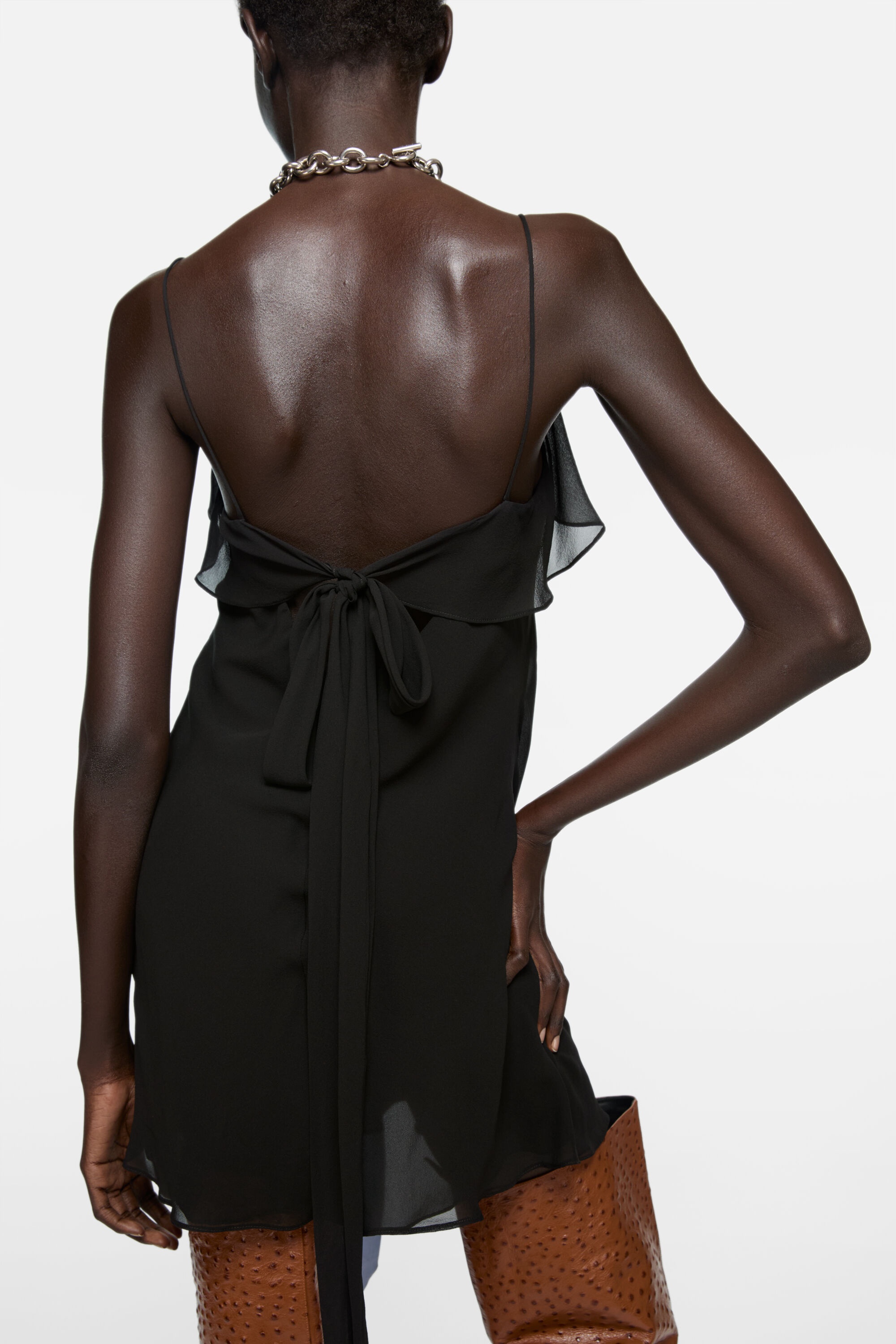 Silk dress - Black - 4