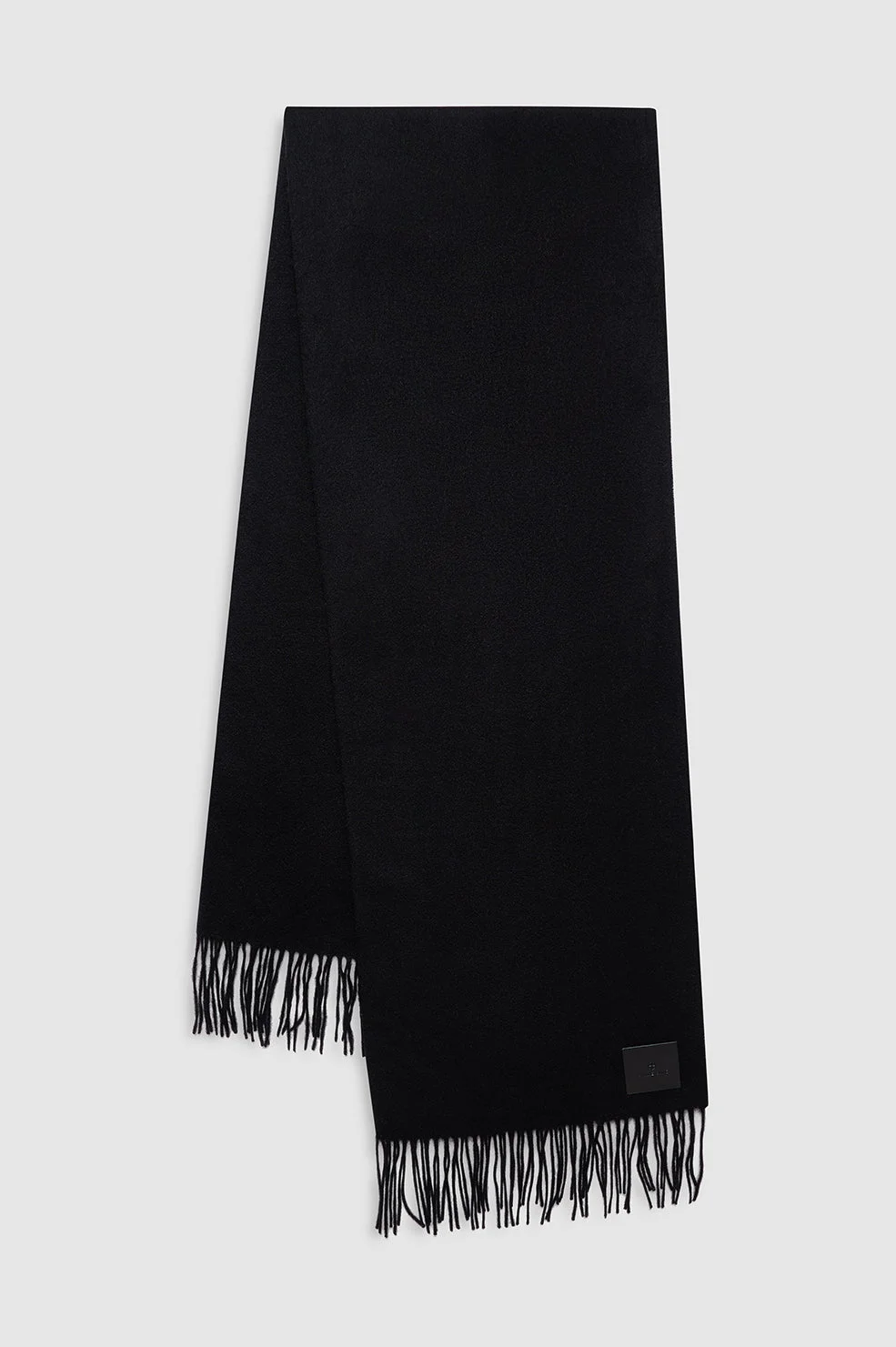 Augustina Scarf - Black Wool - 1