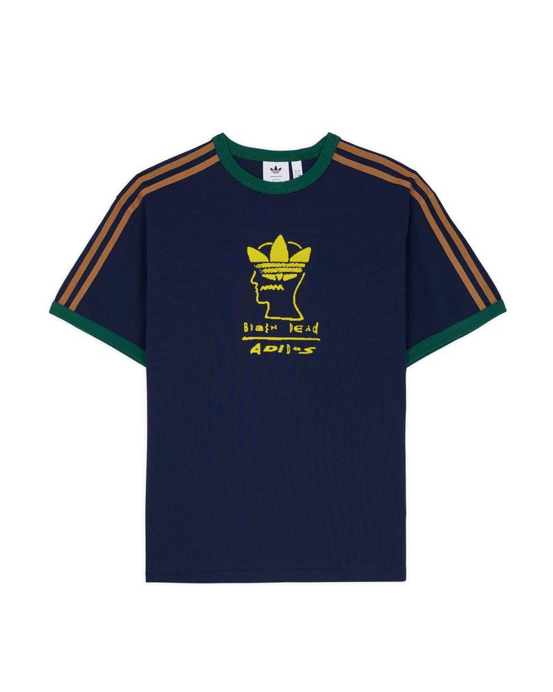 Brain Dead x Adidas Logo Lockup T-shirt - Navy - 1