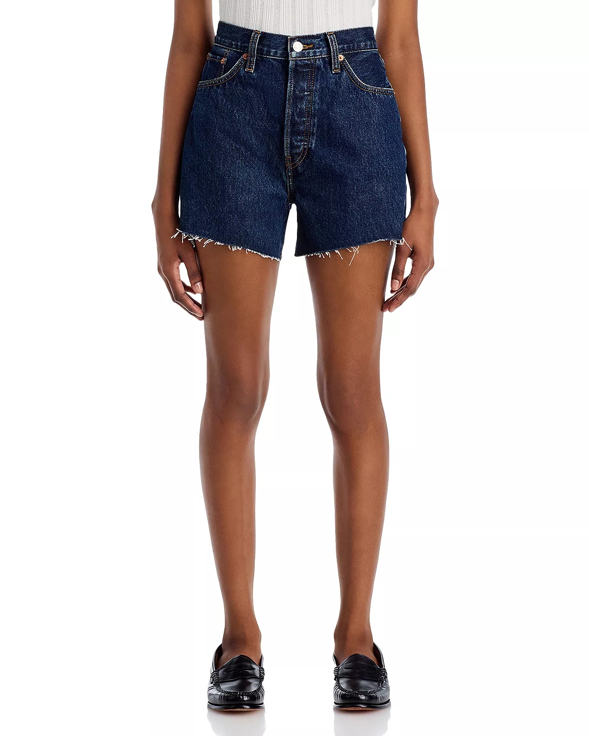 90s Low Slung Denim Shorts - 7