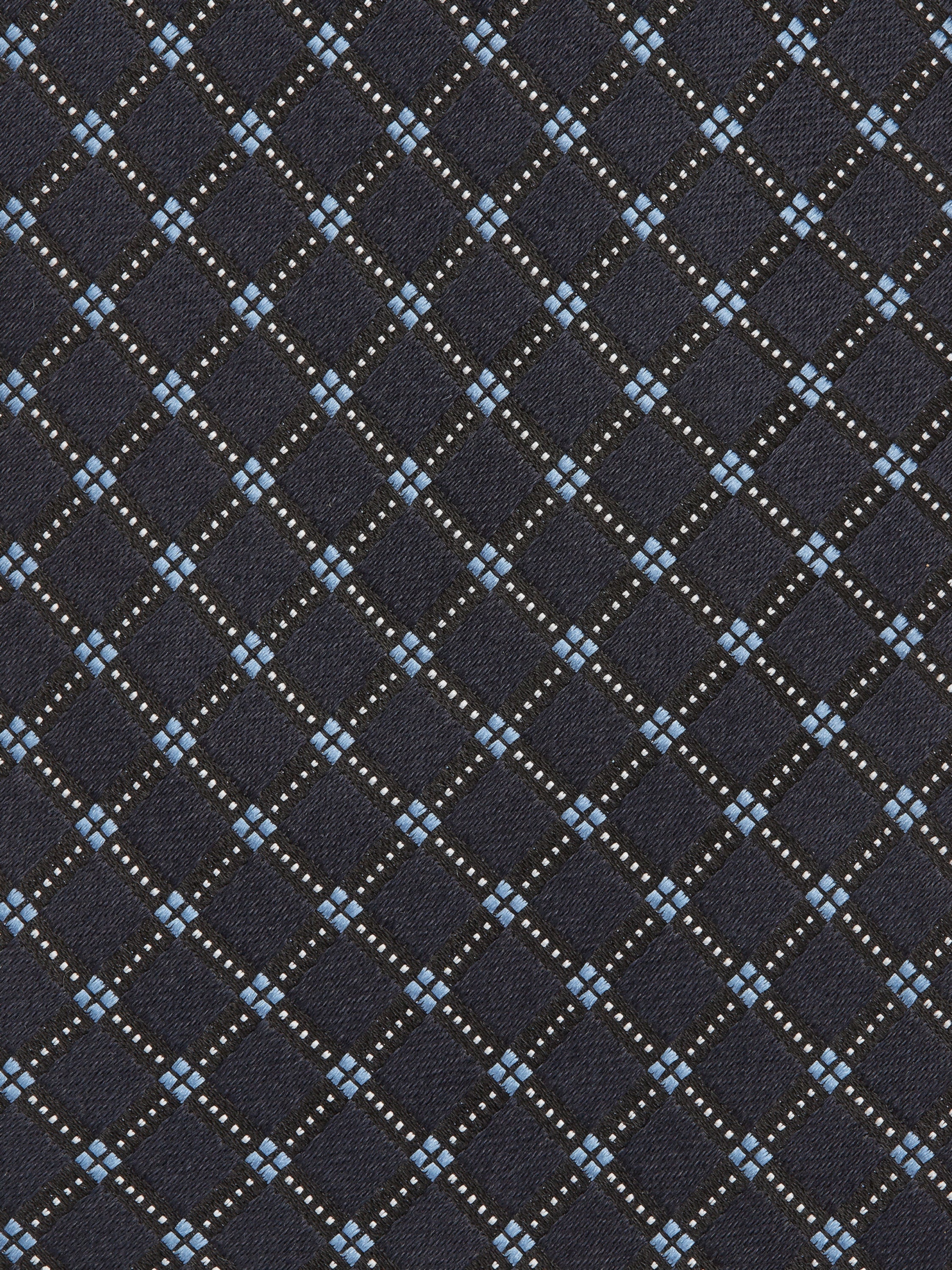 DARK BLUE CENTO FILI SILK TIE - 2