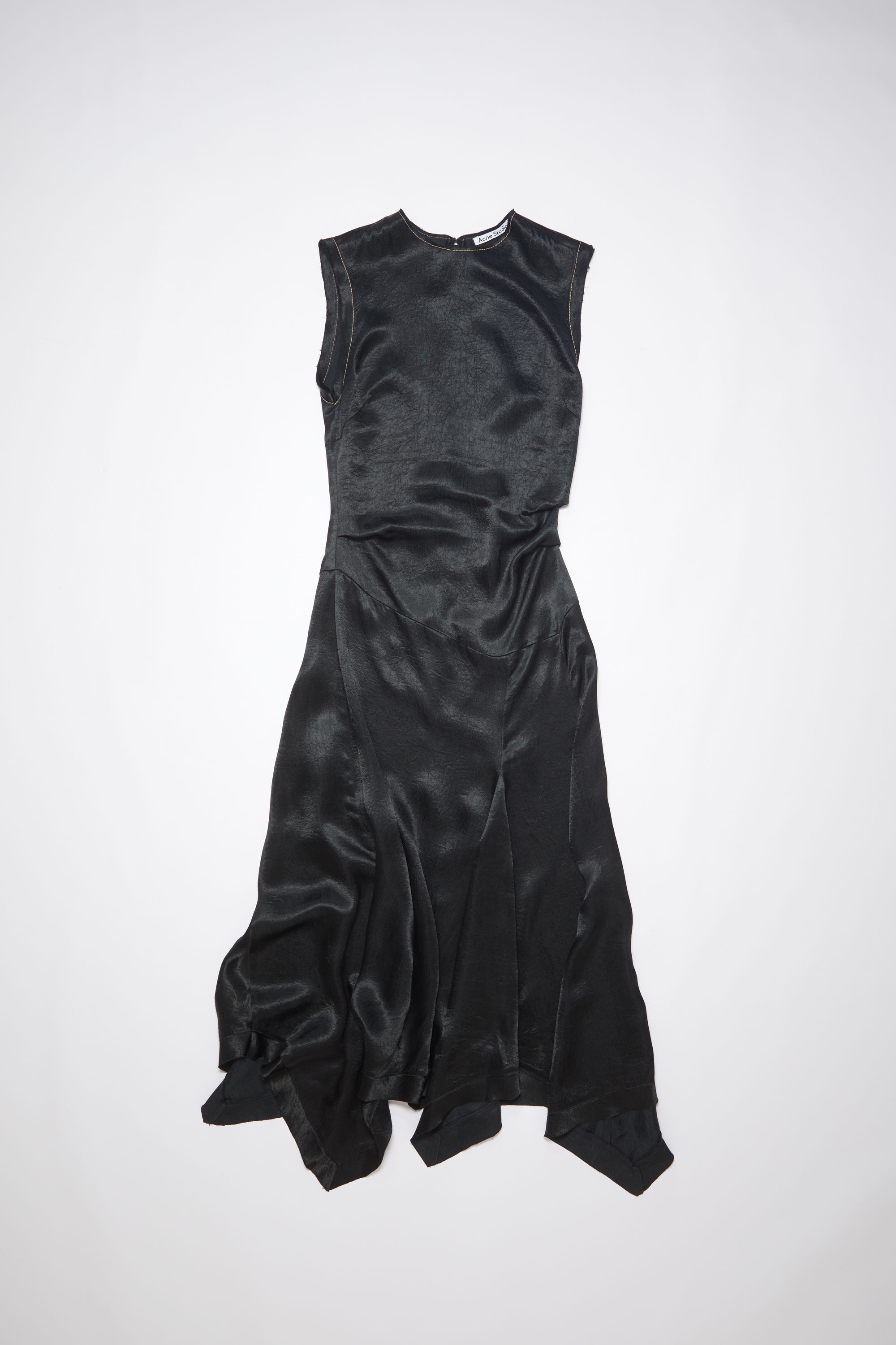 Satin dress - Black - 1