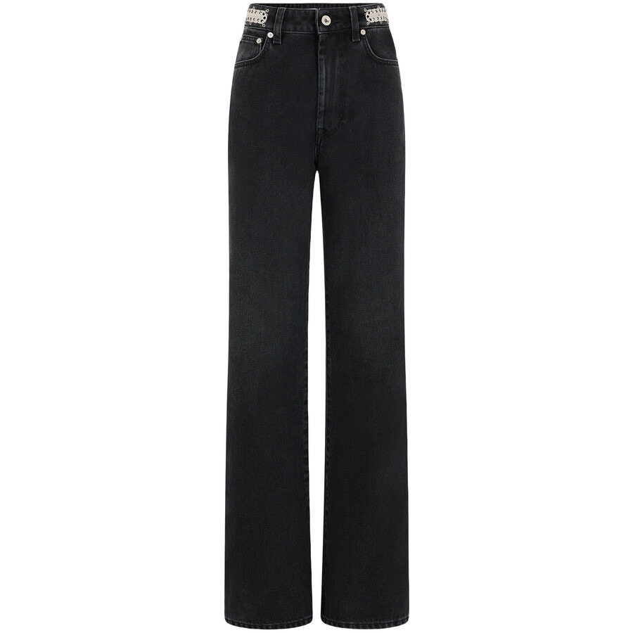 Rabanne Ladies Black 1969 Cotton Straight-Leg Jeans - 5
