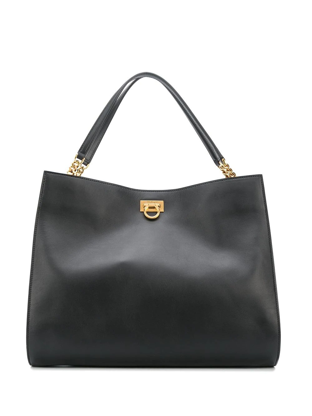 leather tote bag - 1