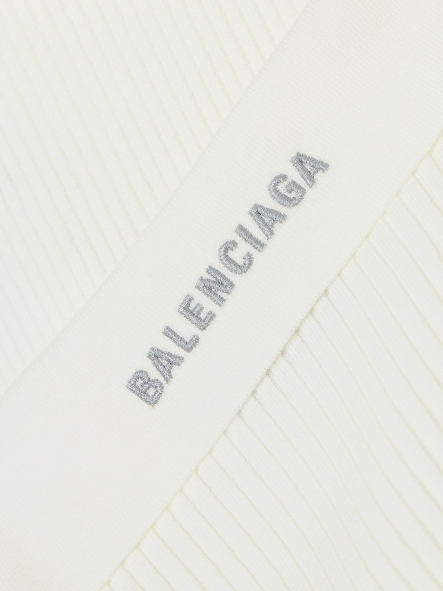 Embroidered ribbed wool-blend polo shirt White - 4