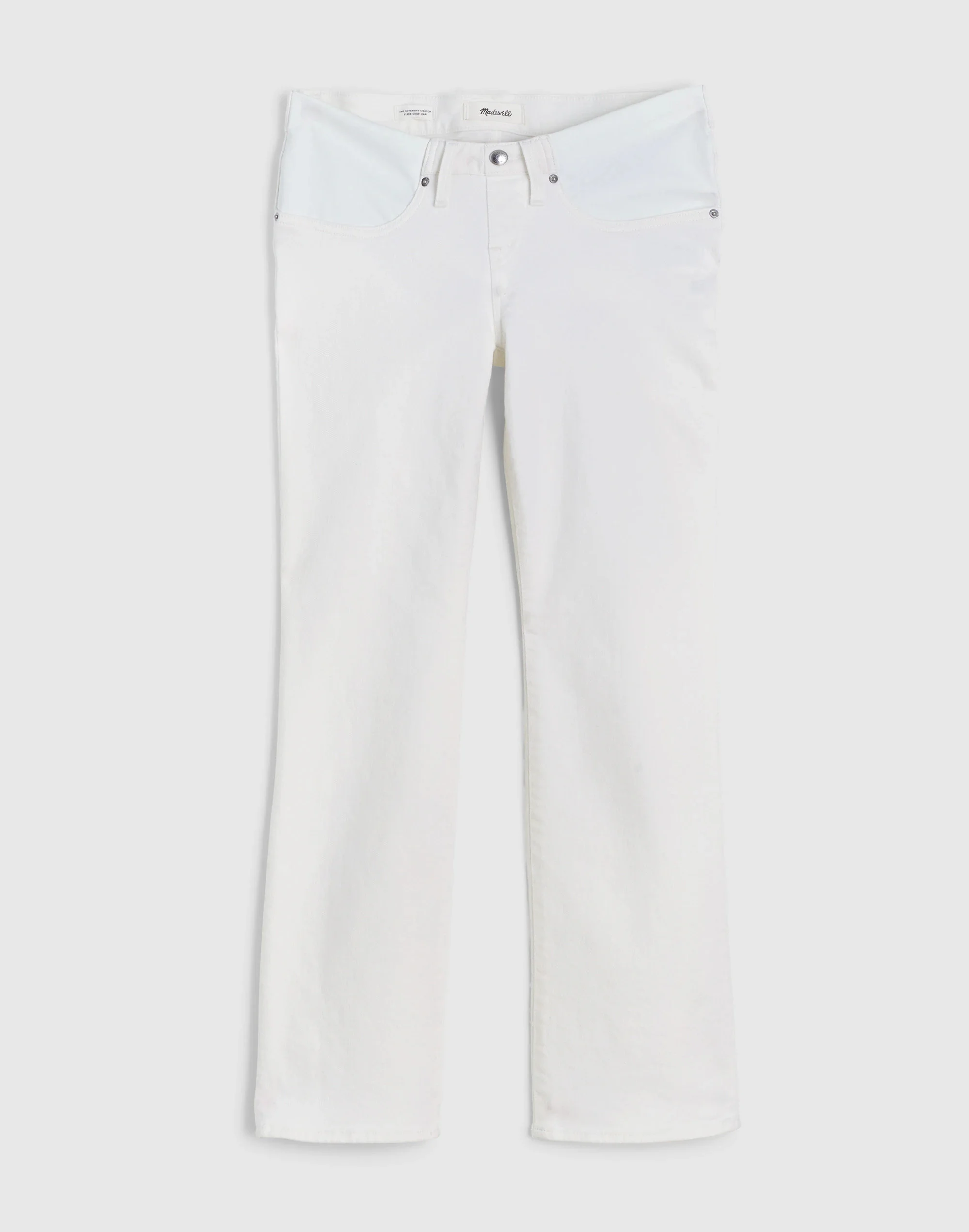 The Maternity Flare Crop Jean in Super Stretch Denim - 1