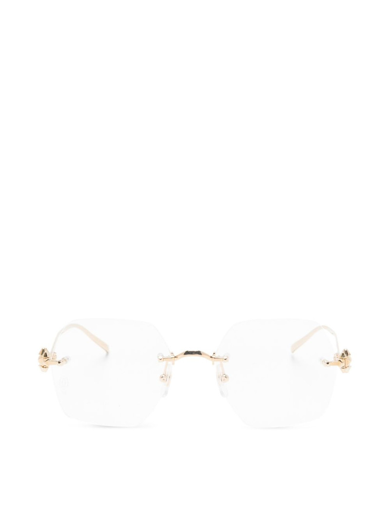 geometric-frame glasses 1