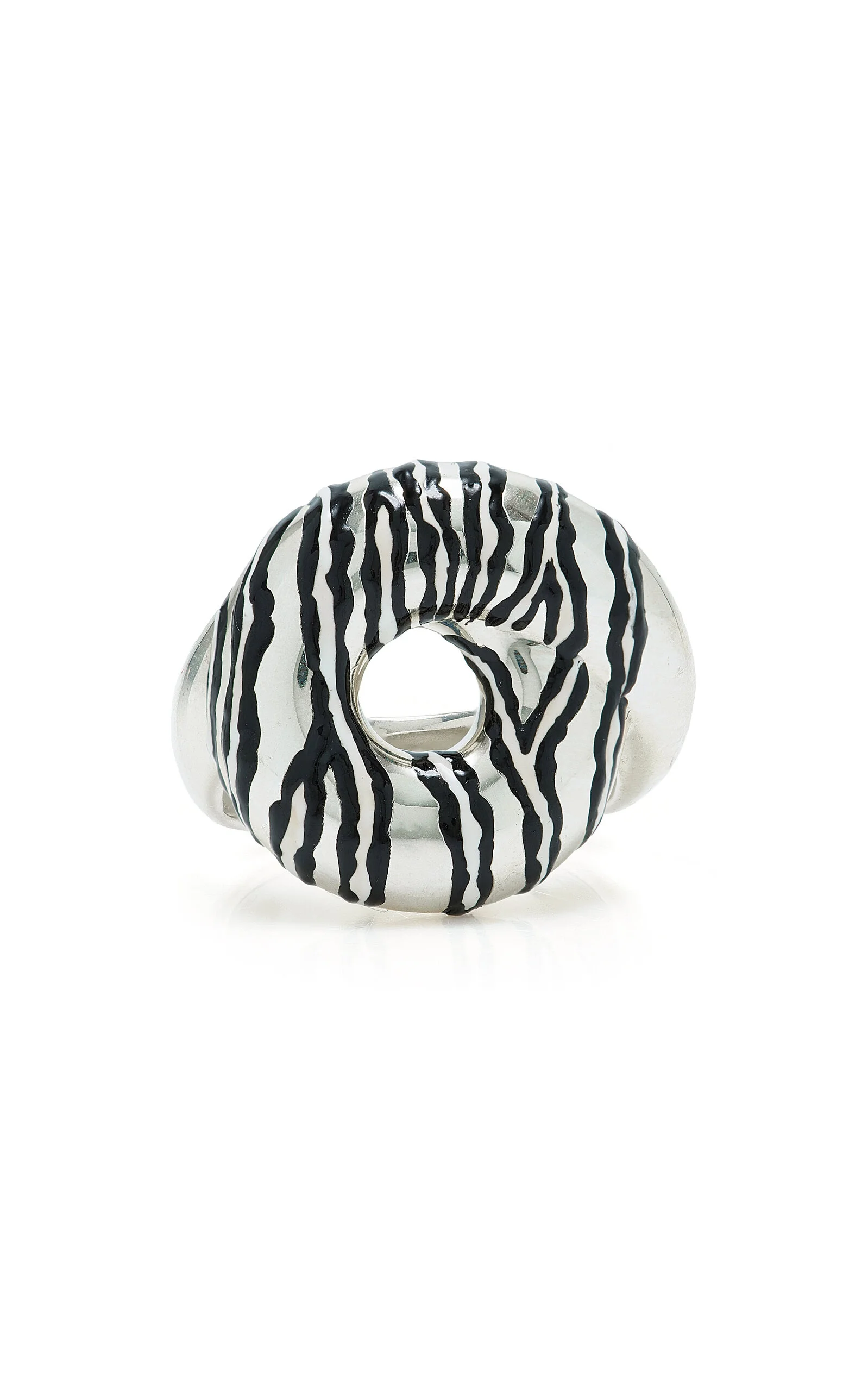 Zebra Tarallo Sterling Silver Ring - 1