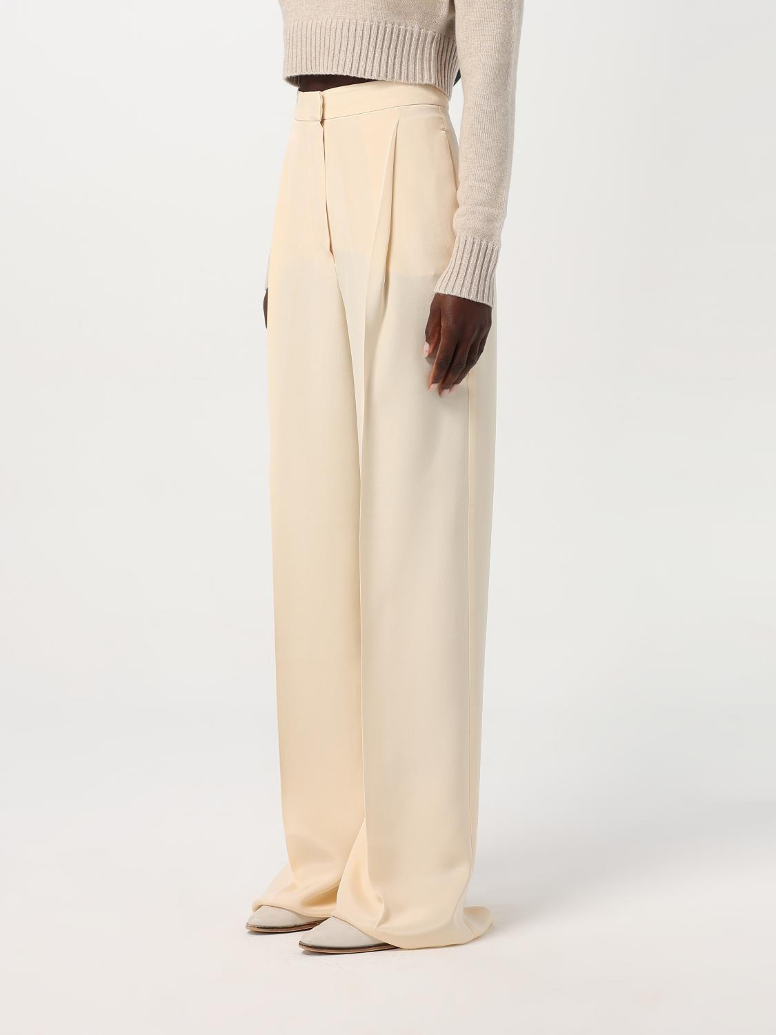 Max Mara Pants Woman Ivory - 4