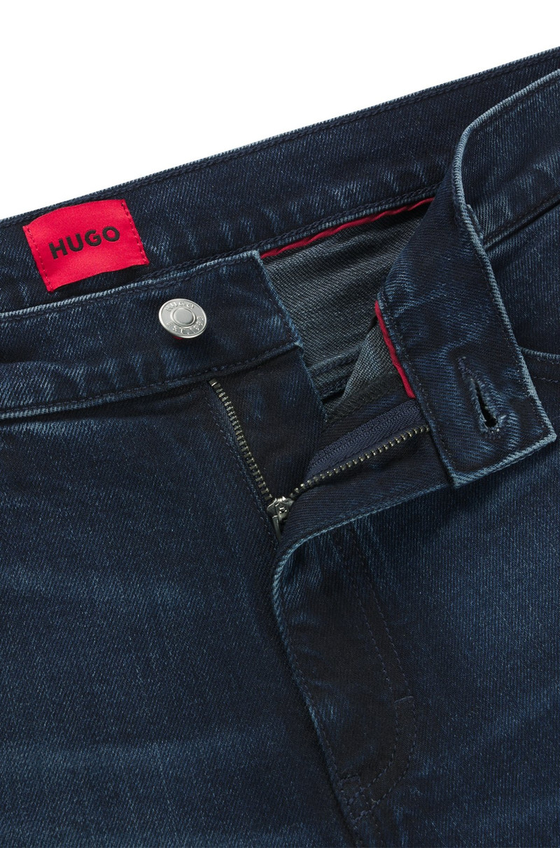 HUGO SLIM-FIT JEANS IN DARK-BLUE STRETCH DENIM outlook