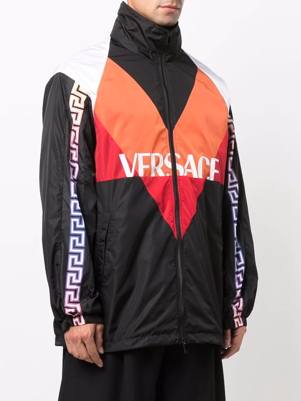 colour-block logo track jacket - 3