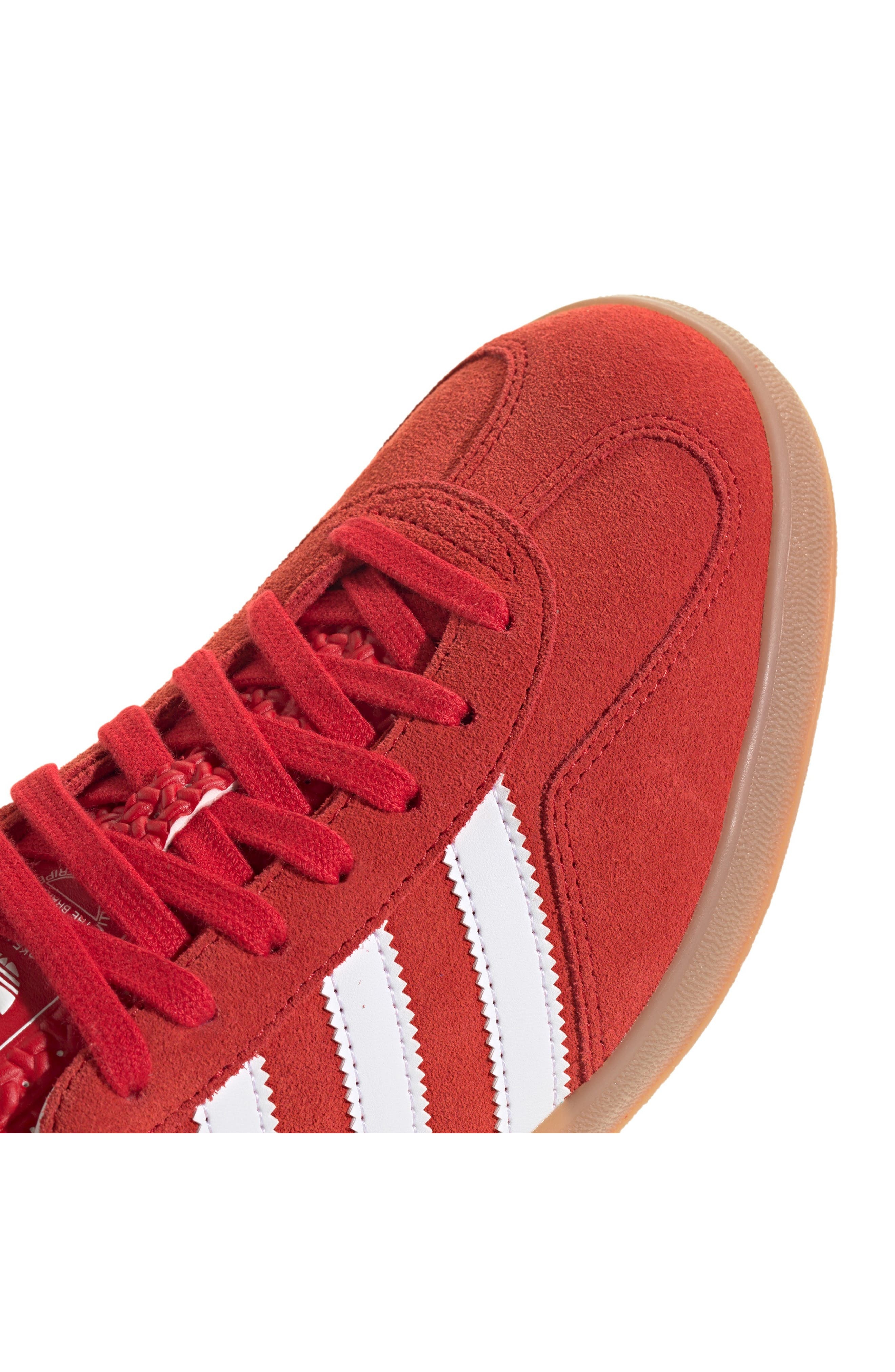 adidas Gazelle Indoor Sneaker in Better Scarlet/White/Gum at Nordstrom - 7