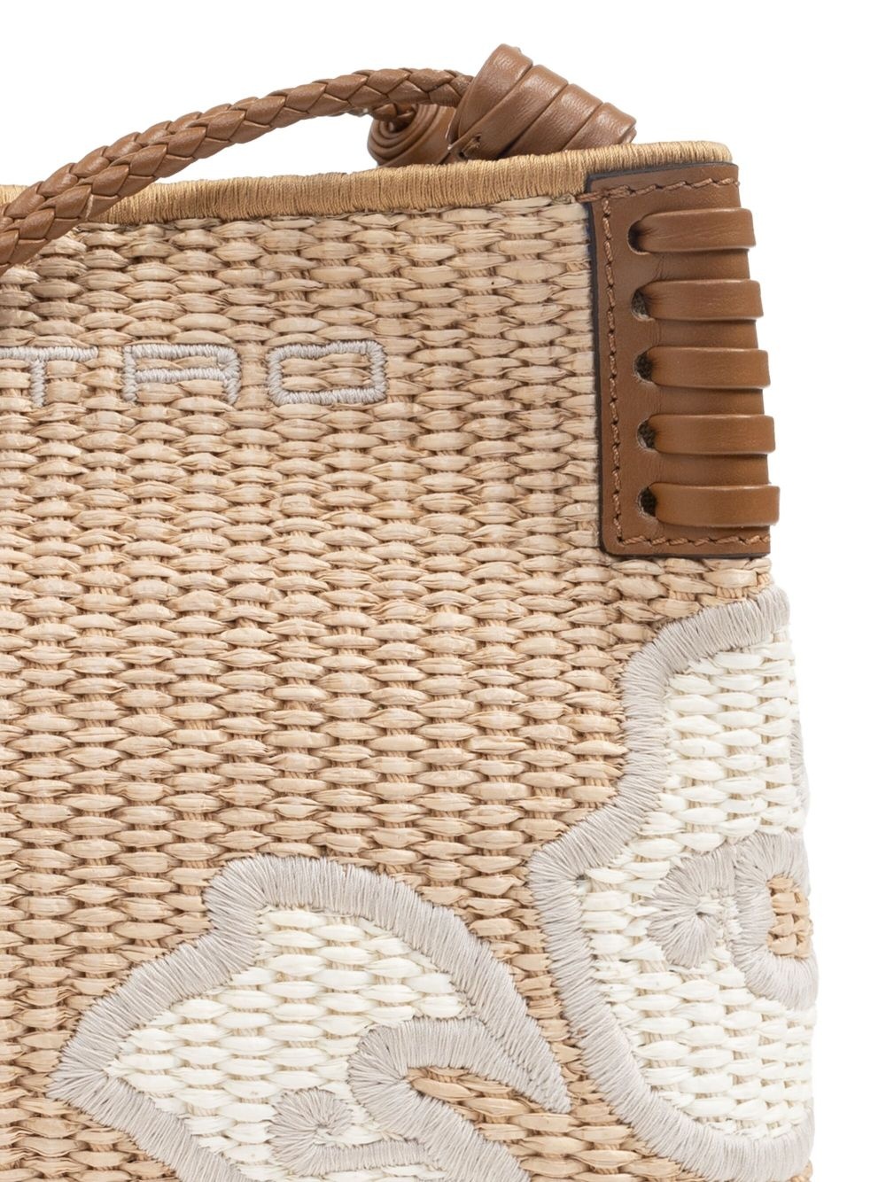 embroidered-design shoulder bag - 5