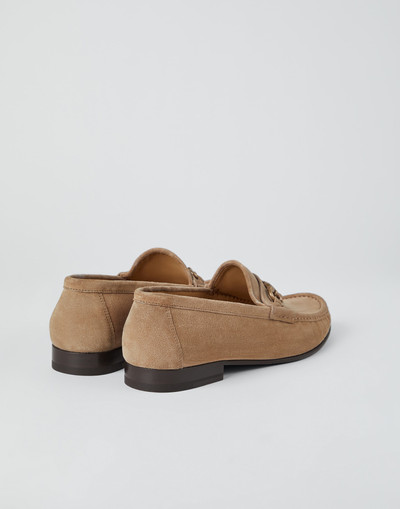 Brunello Cucinelli Suede loafers with bit outlook