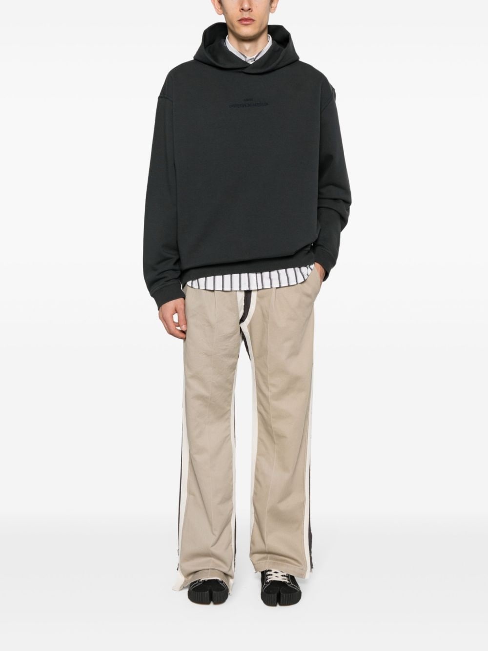 logo-embroidered cotton hoodie - 2