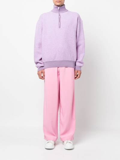 JACQUEMUS zip-up high-neck jumper outlook