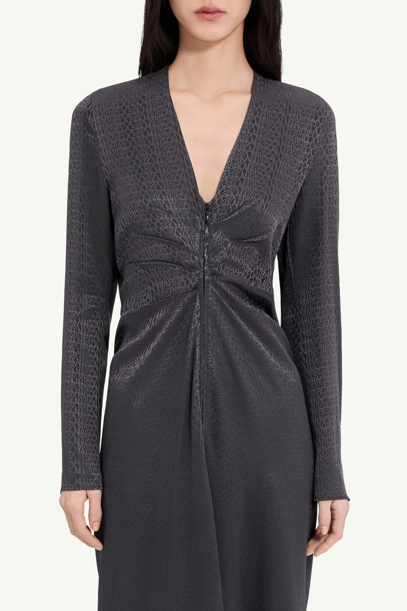 Jacquard wrap dress 4