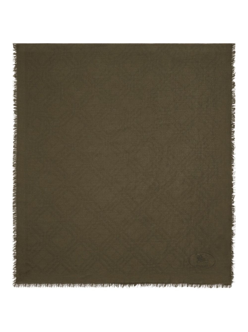 monogram frayed scarf - 2