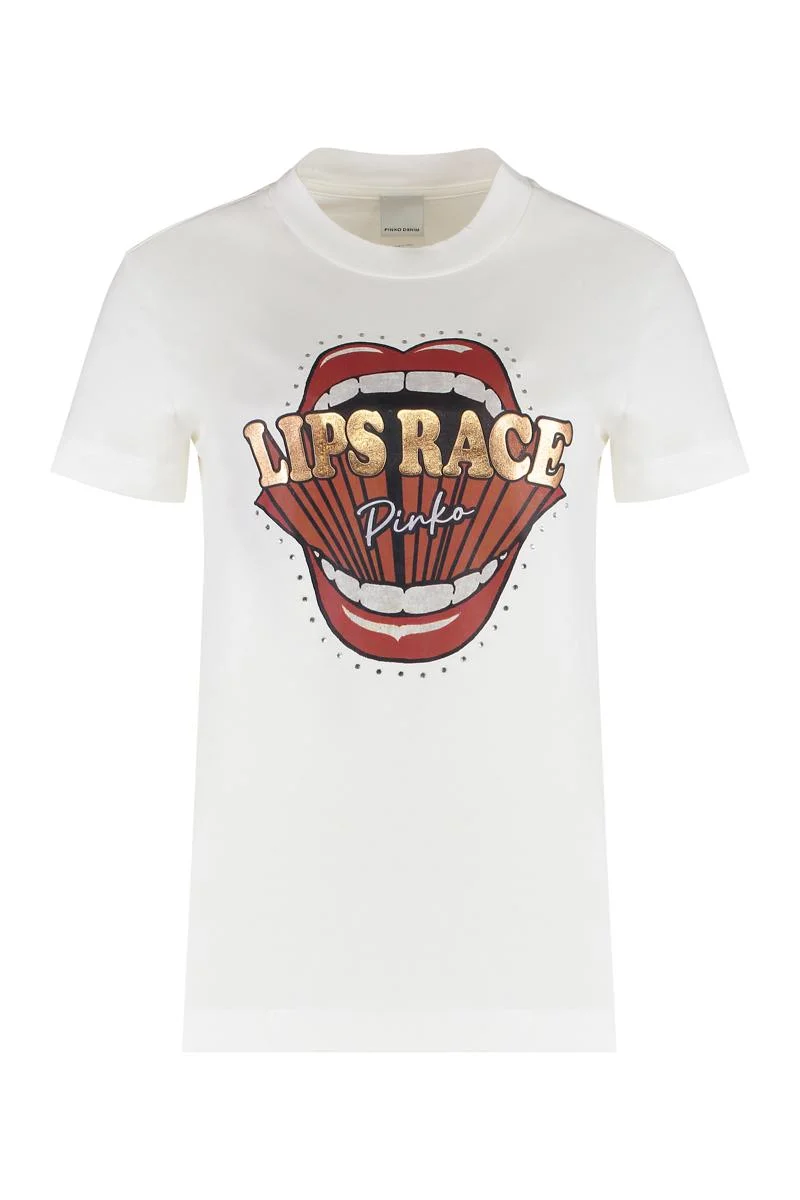 Pinko Cotton Crew-Neck T-Shirt - 1
