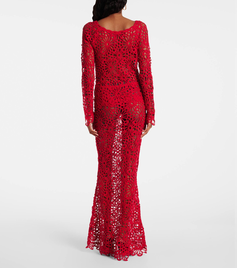 Obie cotton-blend crochet maxi skirt 3