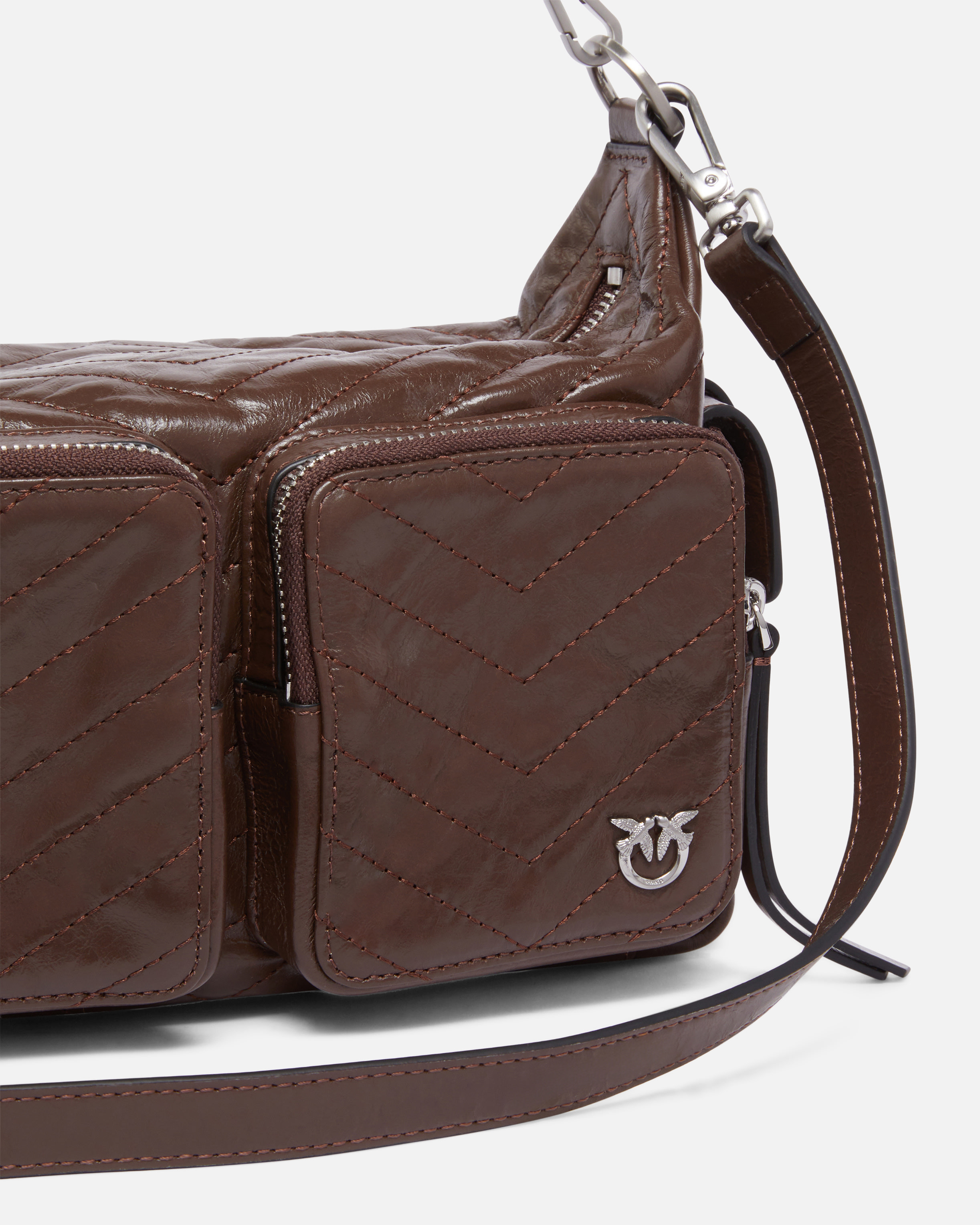 MEDIUM LEATHER CARGO BAG WITH POCKETS - 3
