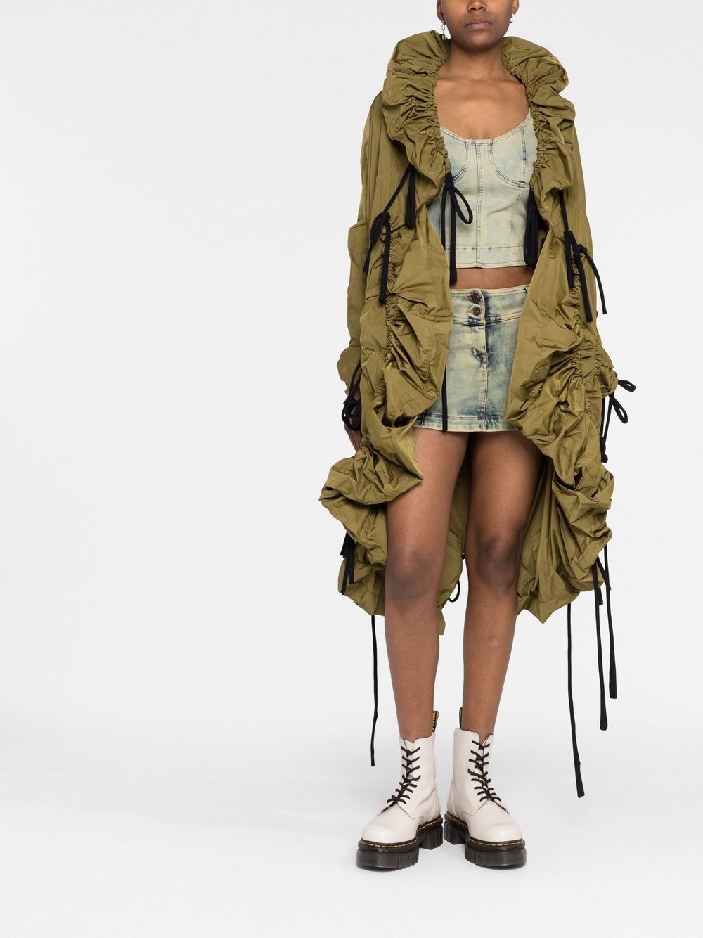Drapey ruffled parka - 2
