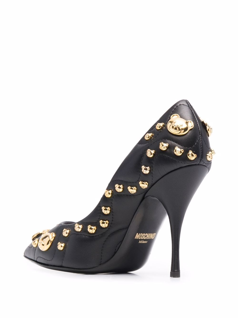 stud-embellishment pointed-toe pumps - 3