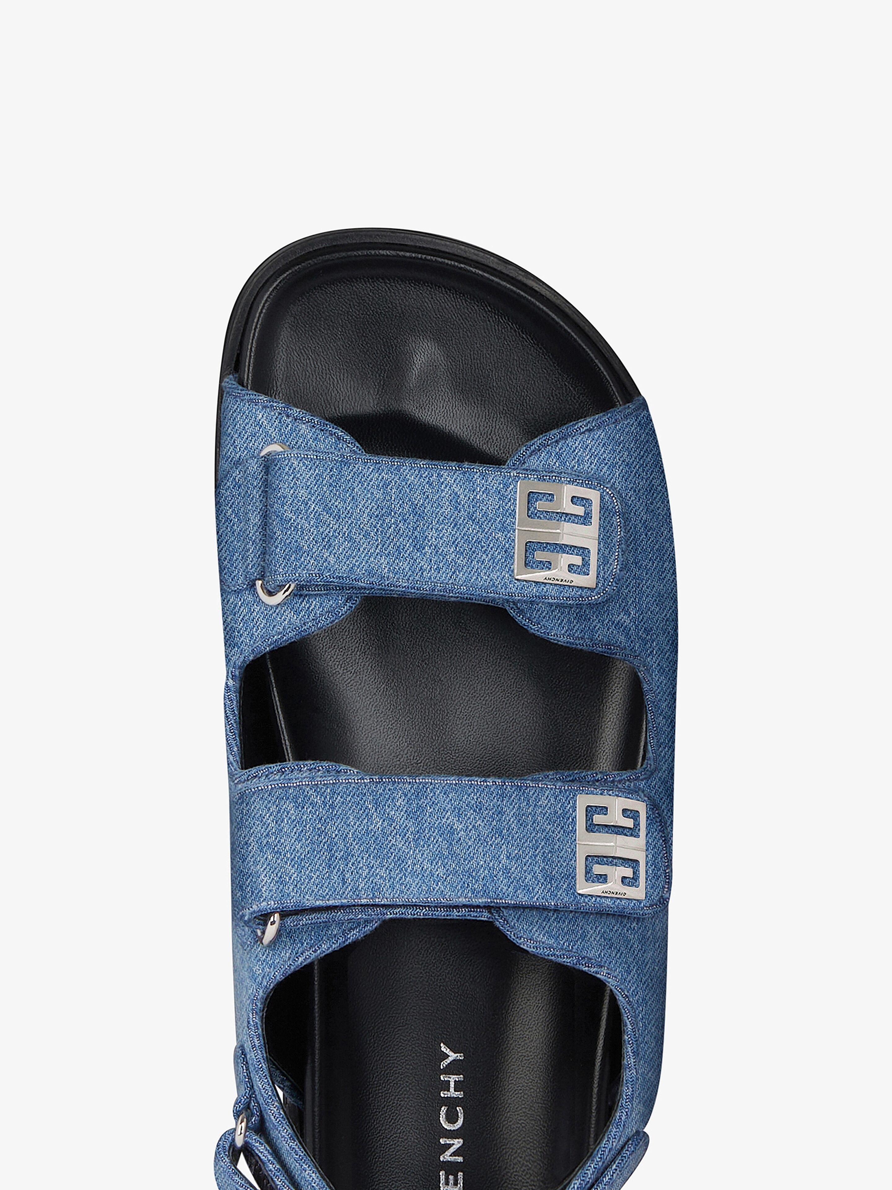 Givenchy 4G SANDALS IN DENIM | REVERSIBLE