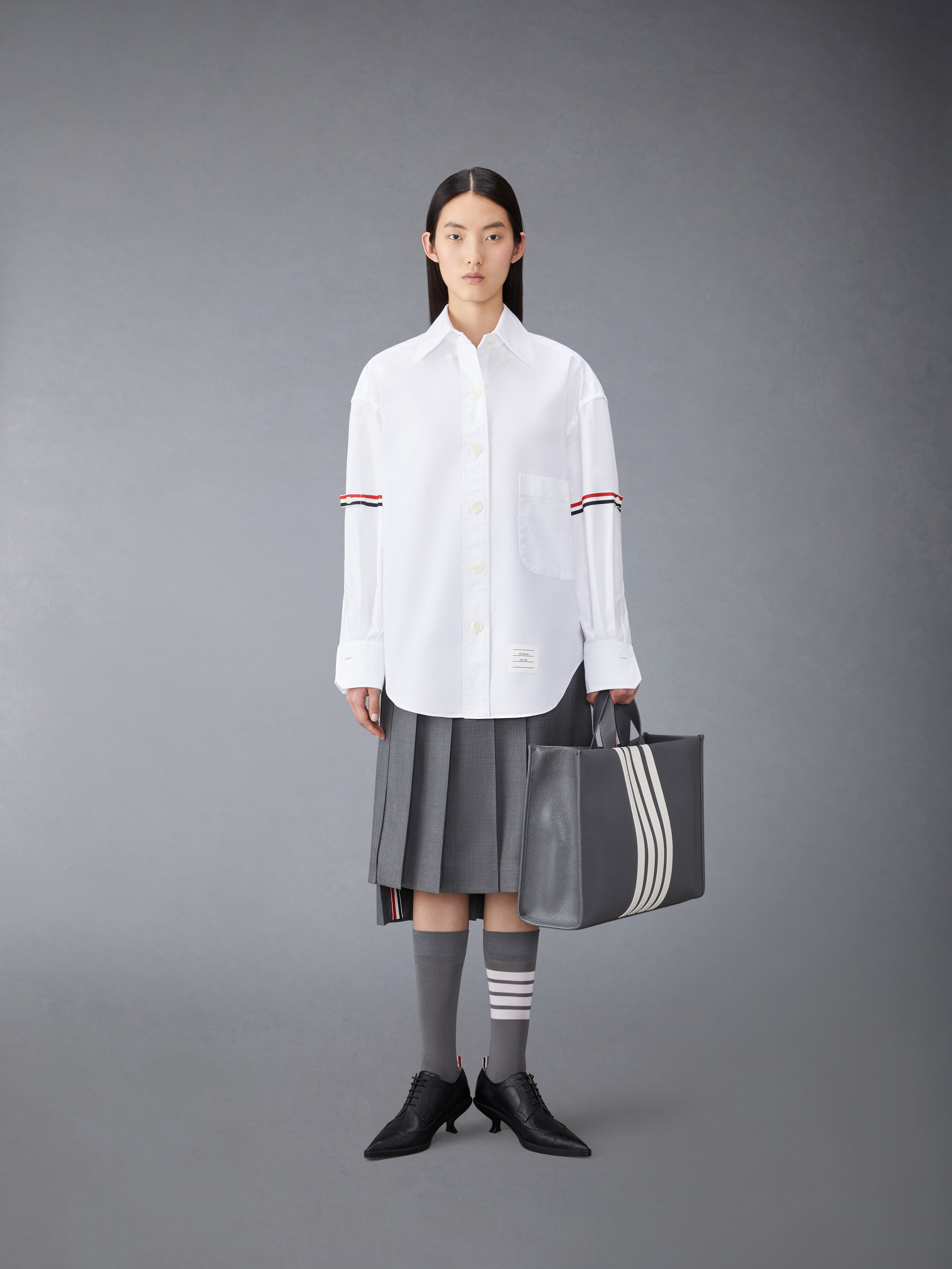 RWB stripe-trim cotton shirt - 3