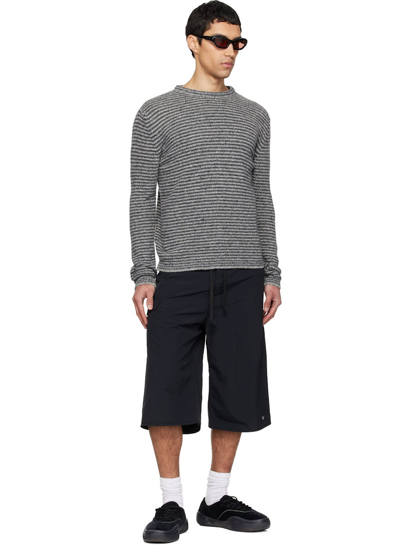 ERL Gray Thin Wool Crewneck Sweater outlook