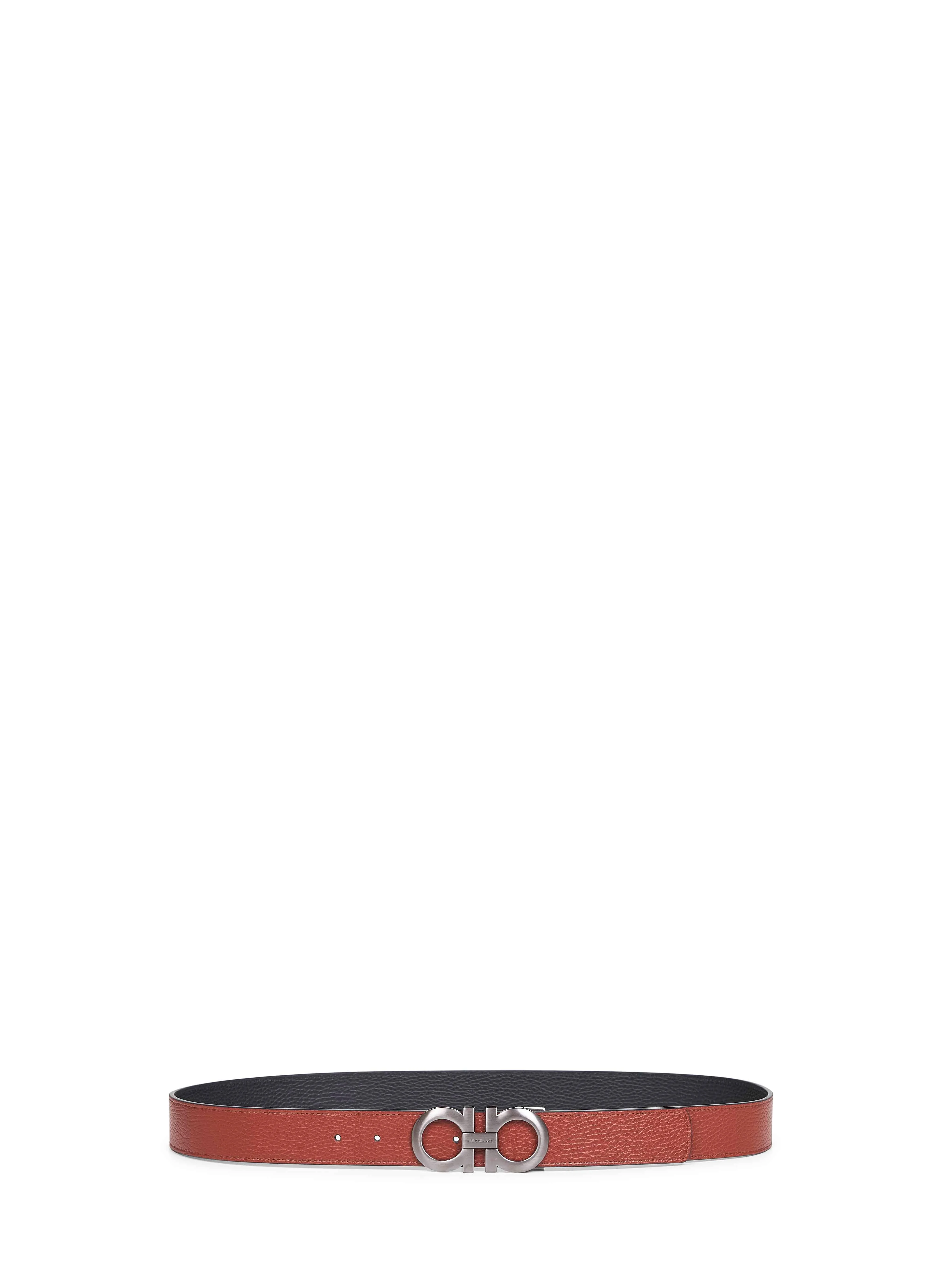 Ferragamo Men Two-Tone Gancini Reversible Belt - 1