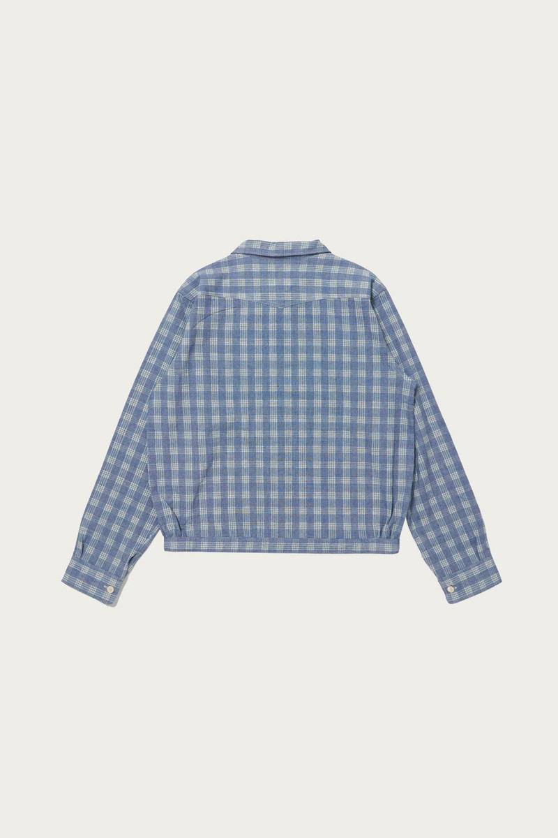 TAIGA TAKAHASHI Lot. 319 Palaka Jacket - Discharged Indigo Plaid outlook