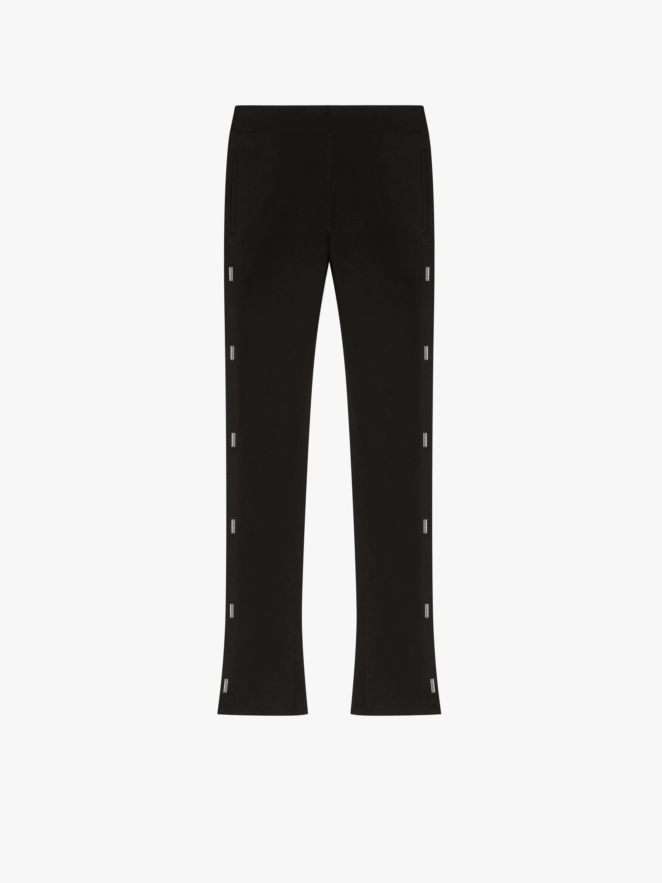 SLIM FIT PANTS IN WOOL AND SILK WITH METALLIC DETAILS - 1
