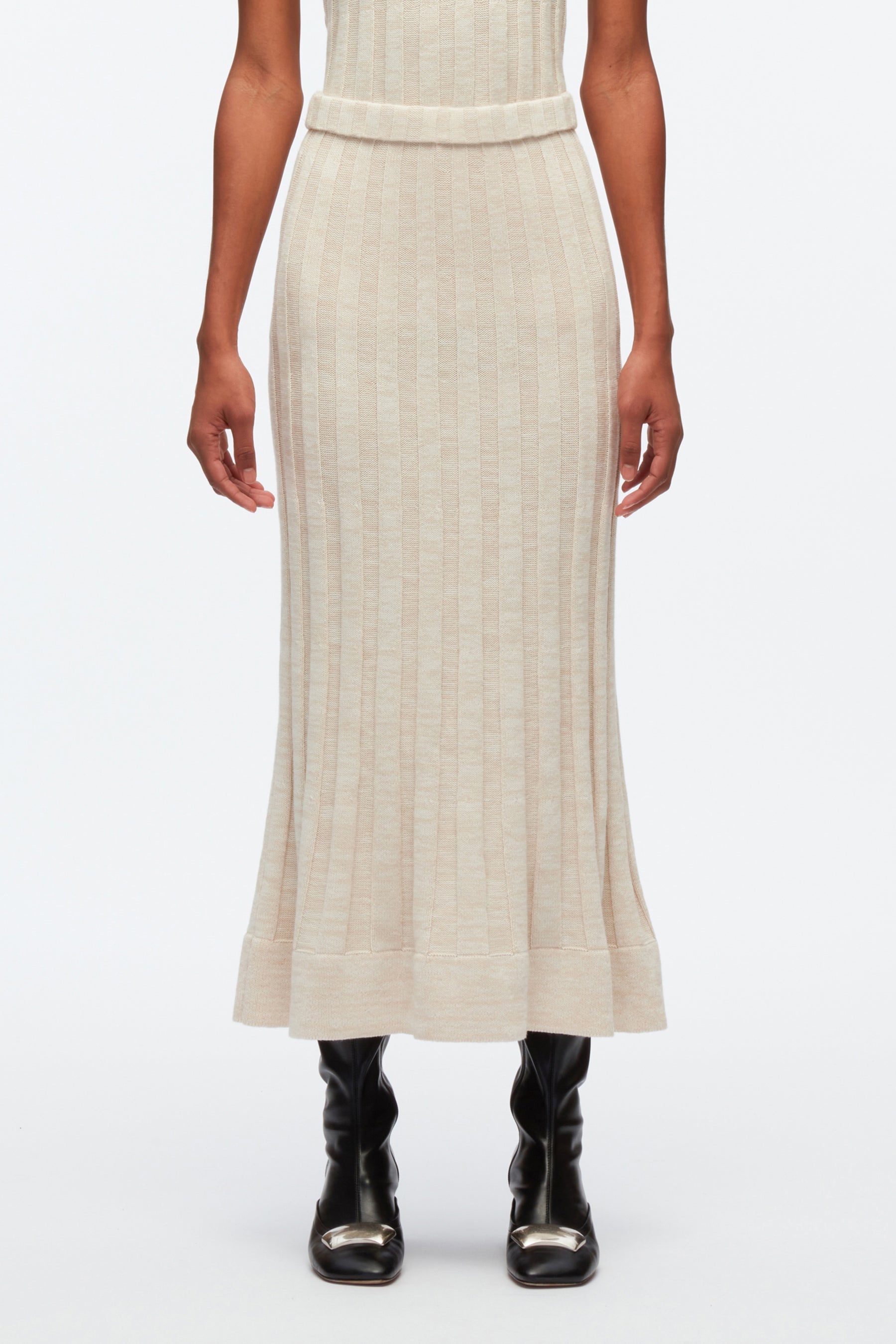 Travelling Rib Midi Skirt - 2