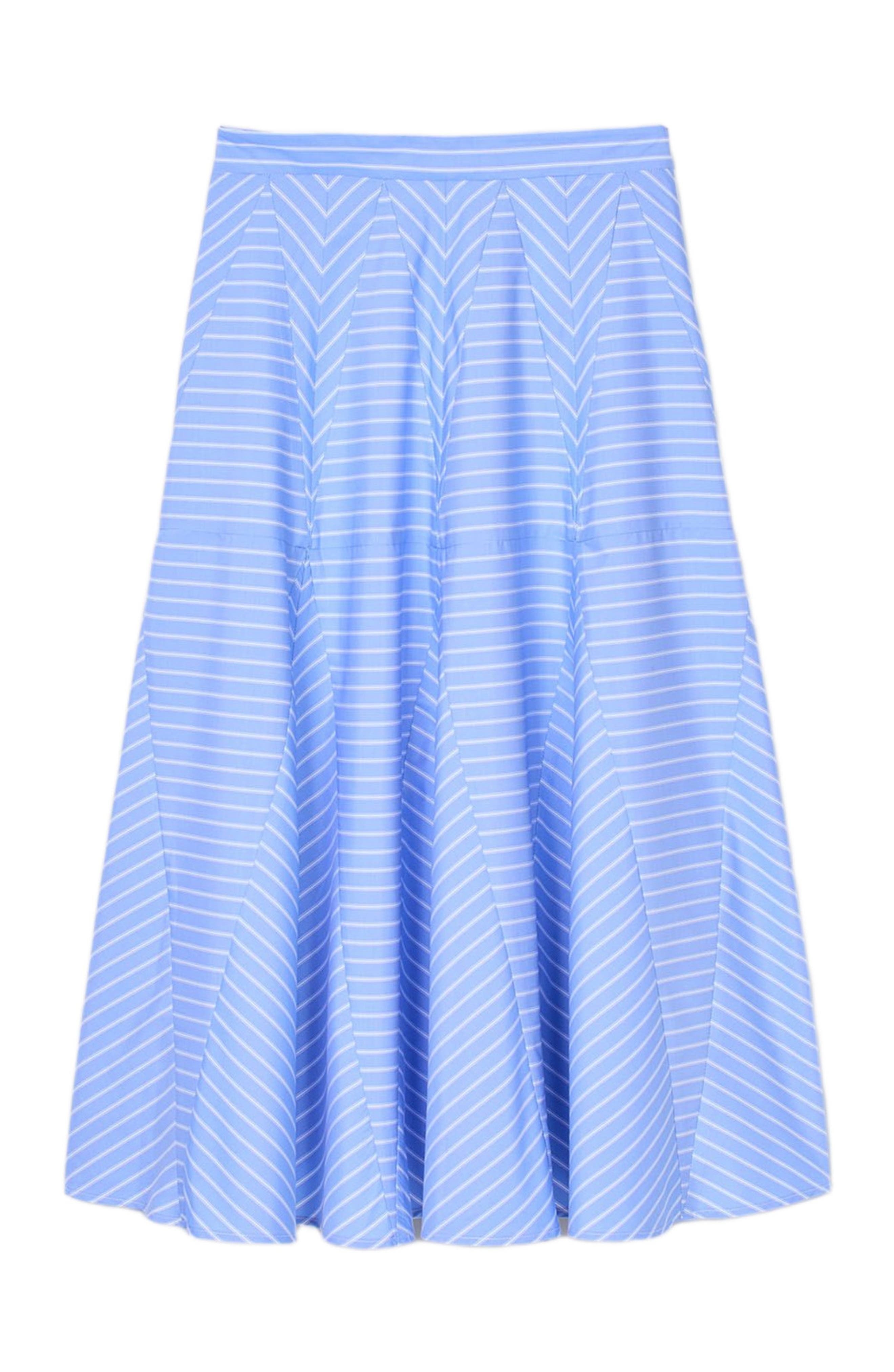 SANDRO Long striped skirt in Blu /White at Nordstrom - 5
