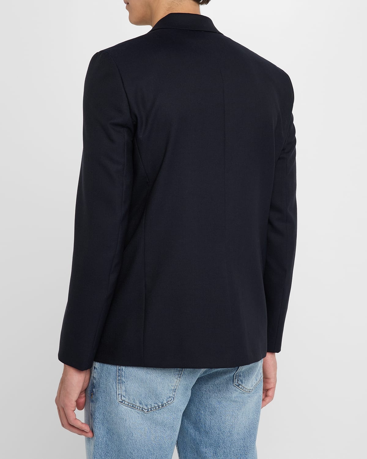 Men's Double-Breasted Wool Blazer Jacket - 3