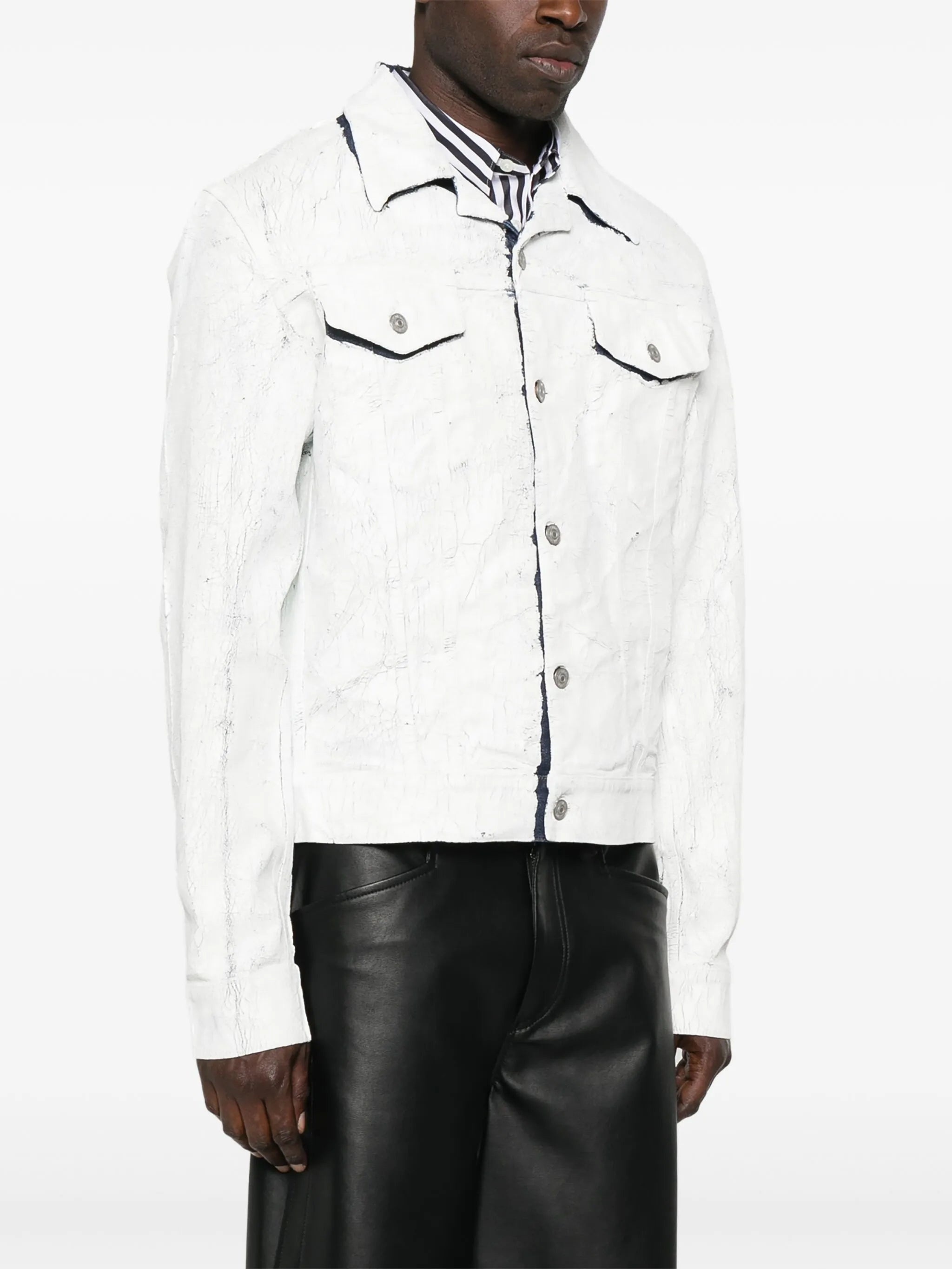 Coated Denim Jacket - 3