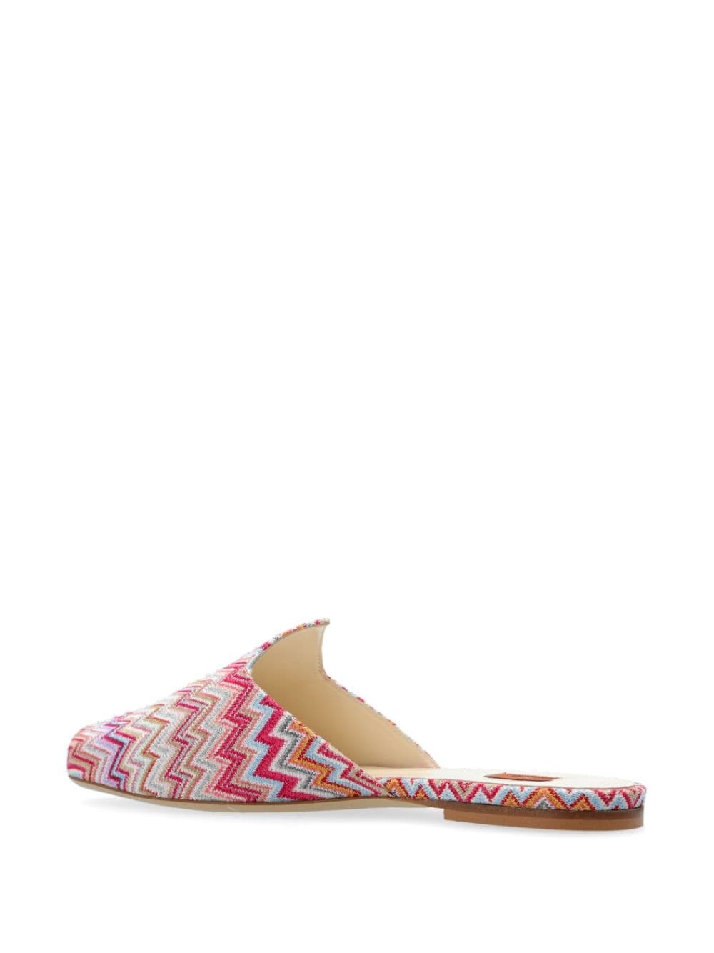 zigzag-woven flat mules - 3