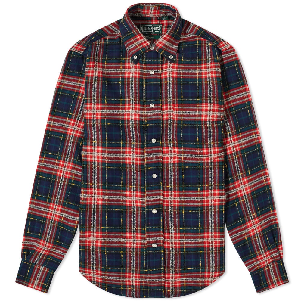 Gitman Vintage Button Down Archive Fluro Slub Check Shirt - 1